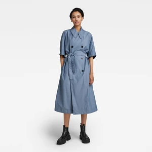 G-STAR Dress - High trench dress ss blue