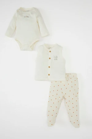 DEFACTO Baby Girl Heart Patterned 3-Piece Hospital Set