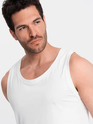 Ombre Men's BASIC cotton tank top - white