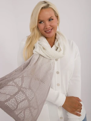 Ecru light grey women's scarf