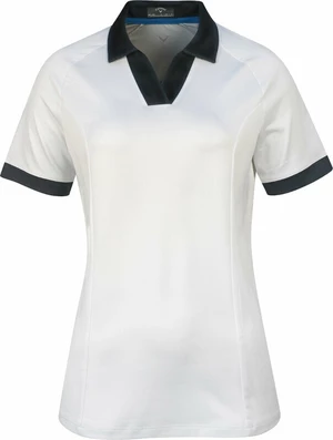 Callaway Womens Short Sleeve V-Placket Colourblock Polo Brilliant White XL Chemise polo