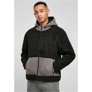 Sherpa hooded jacket black/asphalt