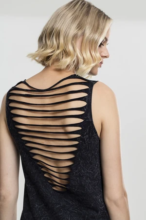 Women's wrinkled cut with a black back cut