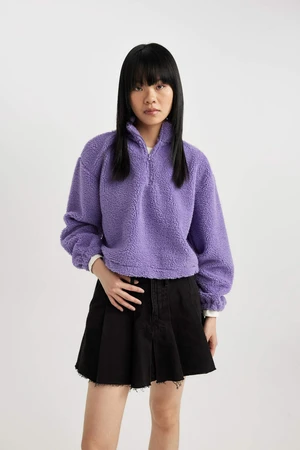 DEFACTO Oversize Fit Plush Sweatshirt