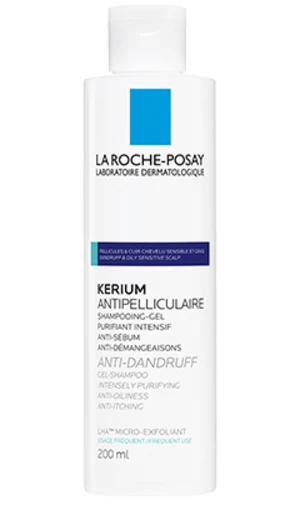 La Roche-Posay Kerium gelový šampon na mastné lupy 200 ml