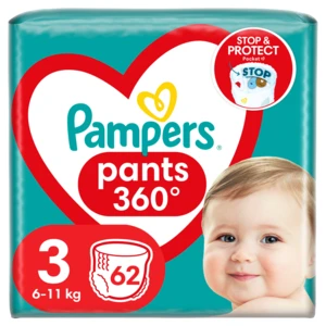 PAMPERS Active Baby Pants Kalhotkové plenky vel. 3, 6-11 kg, 62 ks