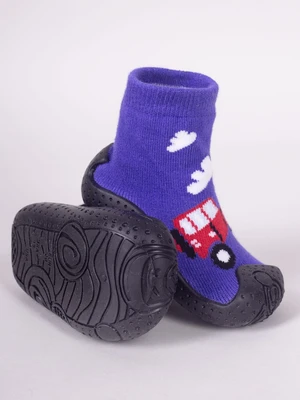 Yoclub Kids's Baby Boys' Anti-Skid Socks With Rubber Sole P2