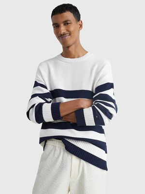 Tommy Hilfiger Breton Svetr Bílá