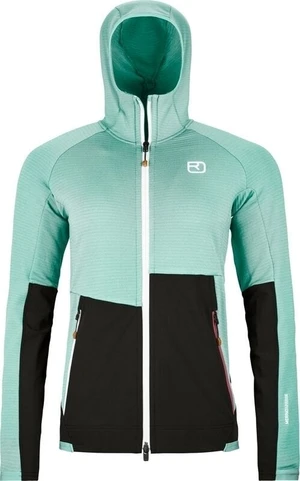 Ortovox Fleece Rib Hoody Womens Aquatic Ice M Sweat à capuche outdoor