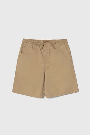 Detské krátke nohavice Vans RANGE ELASTIC WAIST SHORT II BOYS hnedá farba, nastaviteľný pás