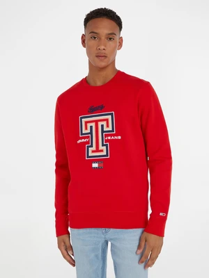 Tommy Jeans Modern Sport T Crew Mikina Červená