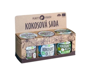 Purity Vision Kokosová sada (Raw kokosový olej, Panenský kokosový olej, Kokosový olej bez vůně)