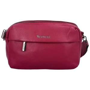 Dámská crossbody kabelka/taška červená švestka - Coveri Liliana