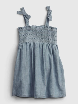 GAP Dětské šaty tie smocked dress - Holky