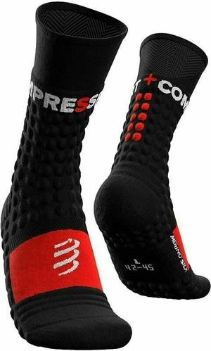 Compressport Pro Racing Winter Run Black/Red T4 Běžecké ponožky