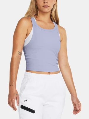 Fialové dámske tielko Under Armour Meridian Rib Crop