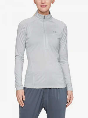 Svetlosivé športové tričko Under Armour Tech 1/2 Zip - Twist