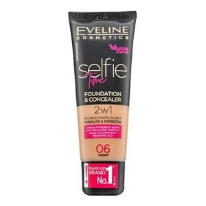 Eveline Selfie Time 2in1 Foundation & Concealer podkład o przedłużonej trwałości 2w1 06 Honey 30 ml