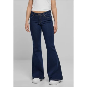 Women's Bell-bottomed Jeans - Navy Blue