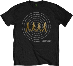 The Beatles Maglietta Abbey Road Songs Swirl Foiled Unisex Black L