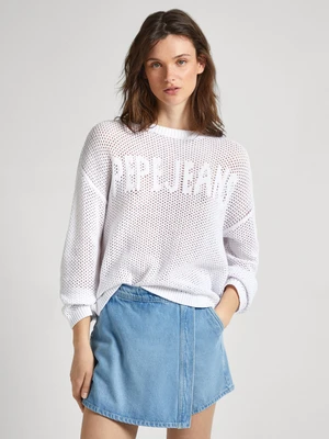 Pepe Jeans Mikina Bílá