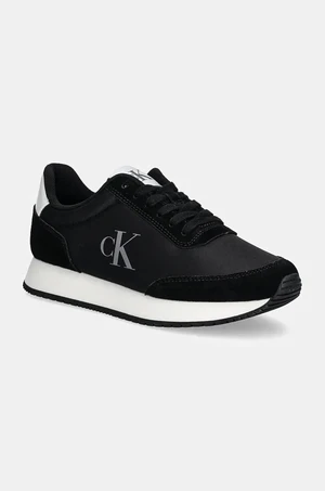 Sneakers boty Calvin Klein Jeans RUNNER LACEUP LOW MG MIX černá barva, YW0YW01615