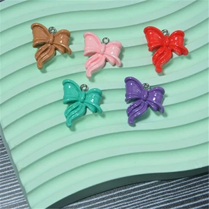 10pcs bow Resin Charms for DIY For Jewelry Making Key Bracelet Earring Necklace Pendant Supplies 423