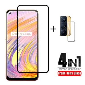 4-in-1 For OPPO Realme V15 Glass For Realme V15 Tempered Glass HD Screen Protector For OPPO Realme 6 7 Pro C11 X3 V15 Lens Glass