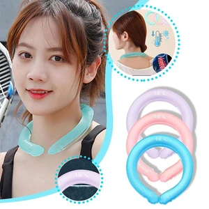 Cooling Neck Wraps Ring Scarf Cool Cooling Neck Cooler Reusable Cooler Tube Outdoor Sports Activities Summer Heat Beauty Health