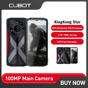 Cubot-KingKong Star Smartphone, 5G Mobile Phone, 6.78 "Screen, 24GB + 256GB, 10600mAh, Android 13, 33W Fast Charging Ruggedphone