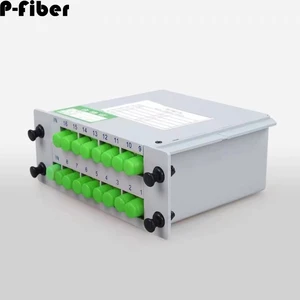 FC/APC 1*16 GLX splitter FTTH FC connector round 1x16 optical fiber splitter PLC FC UPC