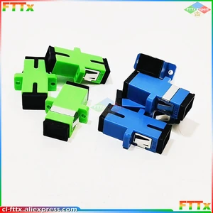 50PCS/lot SC APC Simplex mode Fiber optic Adapter SC APC Optical fiber coupler SC Fiber flange SC APC connector Free shipping