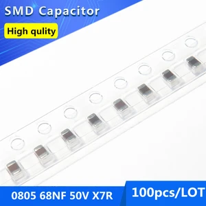 2012 0805 Thick Film Chip Multilayer Ceramic Capacitor 68NF 0.068uF 50V X7R 10% 100pcs