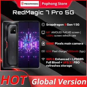 Original Global Version Nubia RedMagic 7 Pro Gaming Phone 6.8 inch 120Hz AMOLED Snapdragon 8 Gen 1 Octa Core 64MP