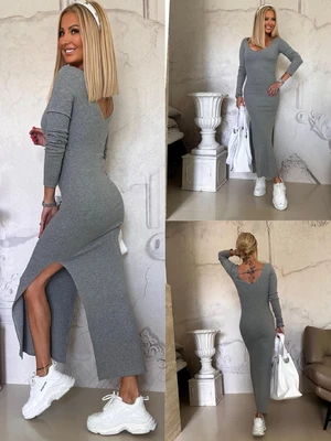 Grey maxi pencil dress By o la la