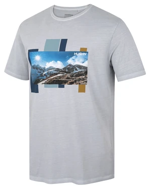 Husky  Tee Skyline M light grey, XXXL Pánske bavlnené tričko