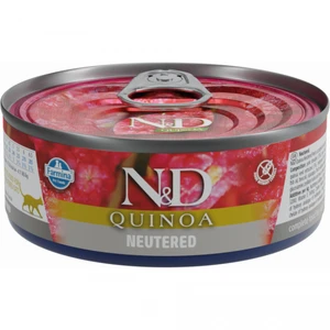 Konzerva N&D Cat Quinoa Neutered Pork 80g