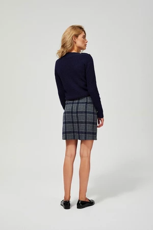 Plaid knitted skirt