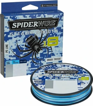 SpiderWire Stealth® Smooth8 x8 PE Braid Blue Camo 0,09 mm 150 m 7,5 kg-16 lbs Trecciati