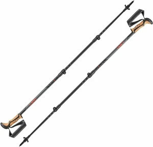 Leki Khumbu Dark Anthracite/White/Bright Red 110 - 145 cm Turistické hole