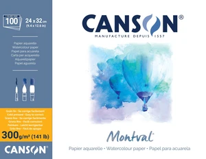 Canson Pad Montval Cold Pressed Vázlattömb 32 x 24 cm 300 g Natural White