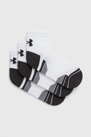 Ponožky Under Armour 3-pack pánské, bílá barva, 1379510