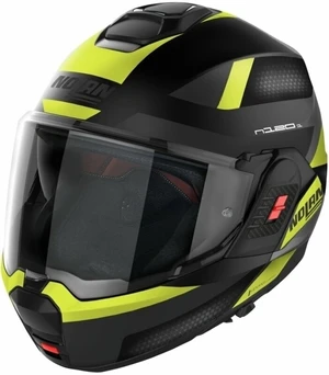 Nolan N120-1 Subway N-Com Flat Black Yellow S Helm