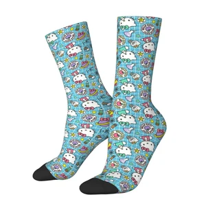 Science Chemical Kitties Cat Dress Socks Men Women Warm Fashion Novelty Cartoon Kitten Crew Socks