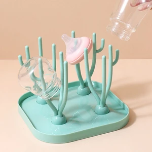 Double Sided Nipple Shelf Pacifier Feeding Cup Holder Baby Bottle Dryer Drainer Drying Rack Tree Milk Bottles