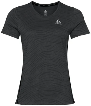 Odlo Zeroweight Engineered Chill-Tec T-Shirt Black Melange M Laufshirt mit Kurzarm