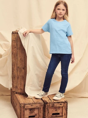 Blue T-shirt for Children Original Fruit of the Loom