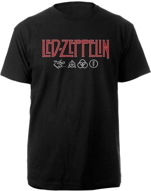 Led Zeppelin T-shirt Logo & Symbols Unisex Black S