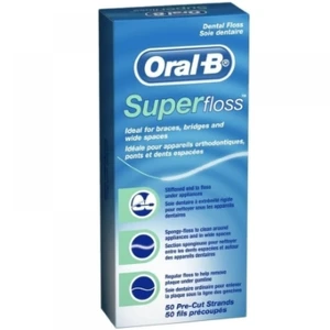 Oral-B SuperFloss zubní nit voskovaná 50 ks