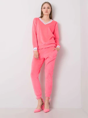 Pink women's velour set RUE PARIS